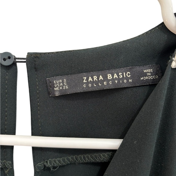 ZARA WOMAN BLACK LONG JUMPSUIT WITH BEADED SHOULDER STRIPE 8209/733/529 Small - Picture 9 of 15